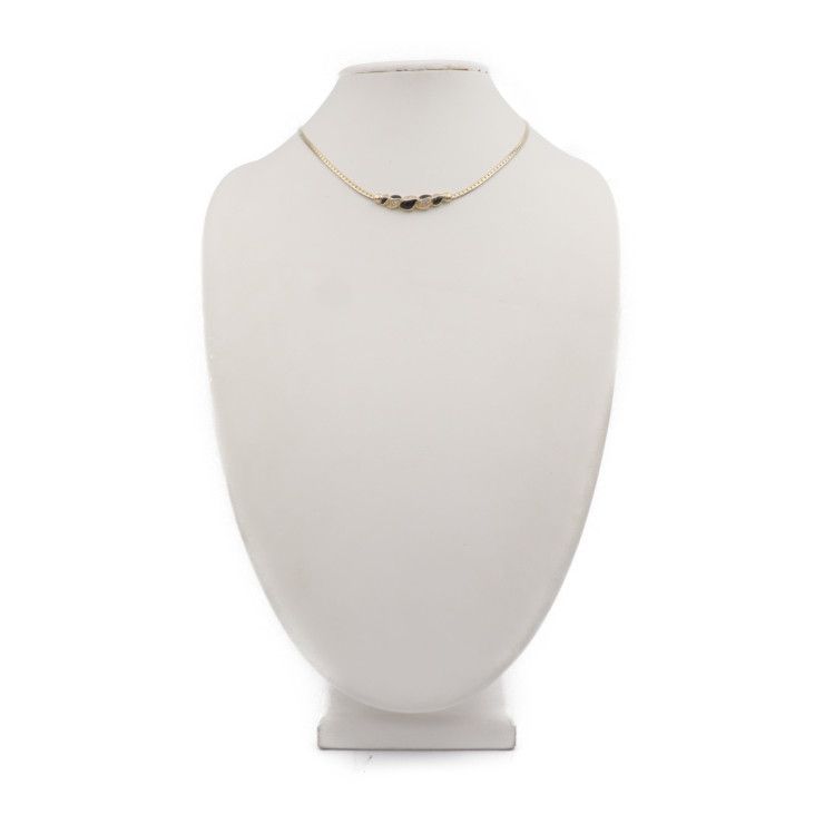 Christian Dior Necklace Metal Rhinestone Gold Black CD Logo Choker — view 7
