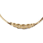 Christian Dior Necklace Metal Rhinestone Gold Black CD Logo Choker — view 3