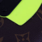 Louis Vuitton S-lock S-ring Back Waist Bag Leather Brown Neon Yellow — view 5