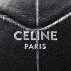 Celine Business Bag Croc Shape Pressed Leather Black Silver Hardware Portable — view 6