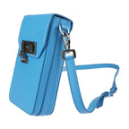 Dior Lock Vertical Pouch Shoulder Bag 2 ucl Leather Blue Silver Hardware — view 2