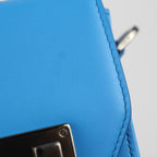 Dior Lock Vertical Pouch Shoulder Bag 2 ucl Leather Blue Silver Hardware — view 7