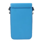 Dior Lock Vertical Pouch Shoulder Bag 2 ucl Leather Blue Silver Hardware — view 3