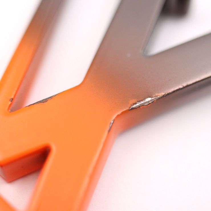 Louis Vuitton Porte Cles Spray Key Holder Metal Gunmetal Orange — view 5