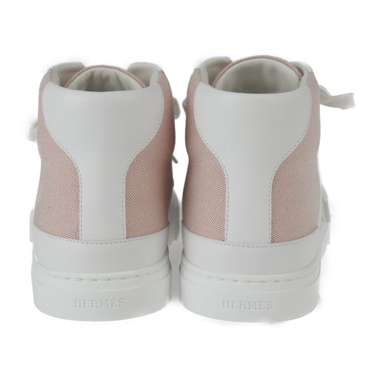 Hermes Sneakers Z C5380 Toile Ashe Calfleather Raspberry White Silverhard — view 3
