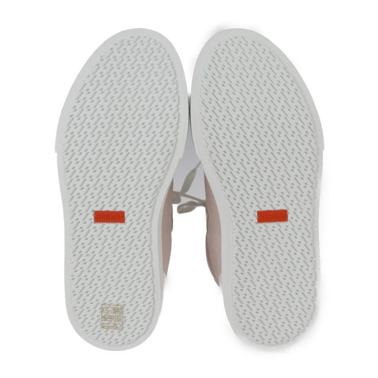 Hermes Sneakers Z C5380 Toile Ashe Calfleather Raspberry White Silverhard — view 4