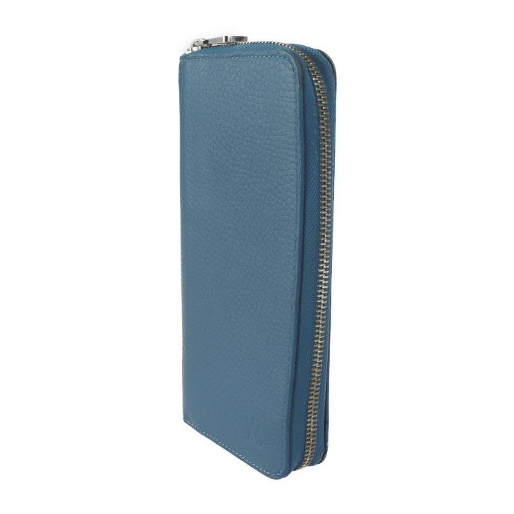 Louis Vuitton Zippy Wallet Vertical Long Taurillon Leather Blue — view 2