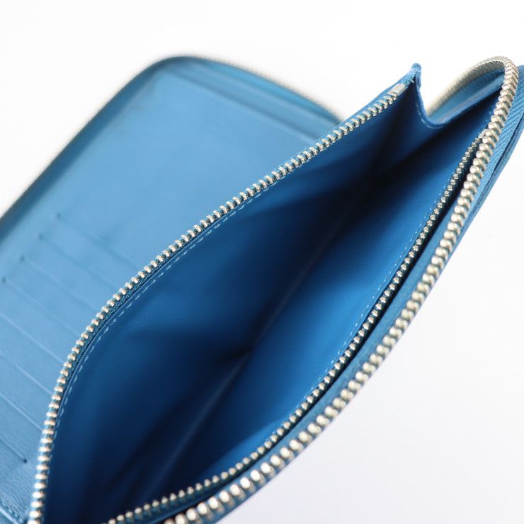 Louis Vuitton Zippy Wallet Vertical Long Taurillon Leather Blue — view 7
