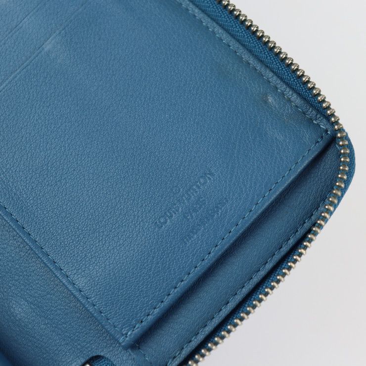 Louis Vuitton Zippy Wallet Vertical Long Taurillon Leather Blue — view 8