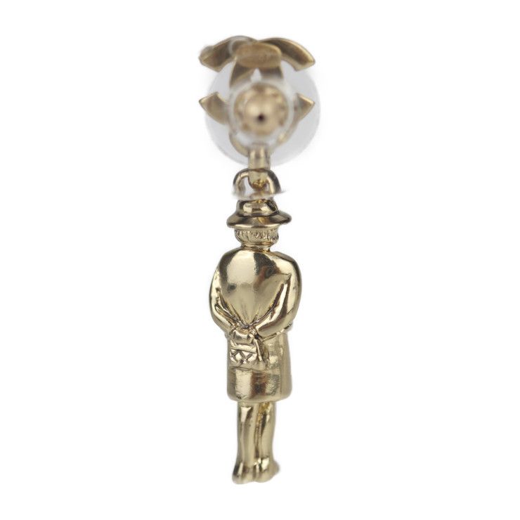 Chanel Metal Gold Mademoiselle Coco Mark Swing Doll Motif 02 — view 5