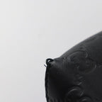 Gucci Shoulder Bag Leather Black Silver Hardware Guccissima 2-Way Second — view 7