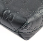 Gucci Shoulder Bag Leather Black Silver Hardware Guccissima 2-Way Second — view 6
