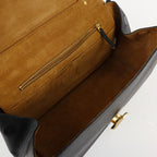Bottega Veneta Angle Shoulder Bag Calf Leather Black — view 9