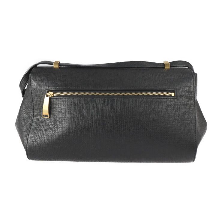 Bottega Veneta Angle Shoulder Bag Calf Leather Black — view 3