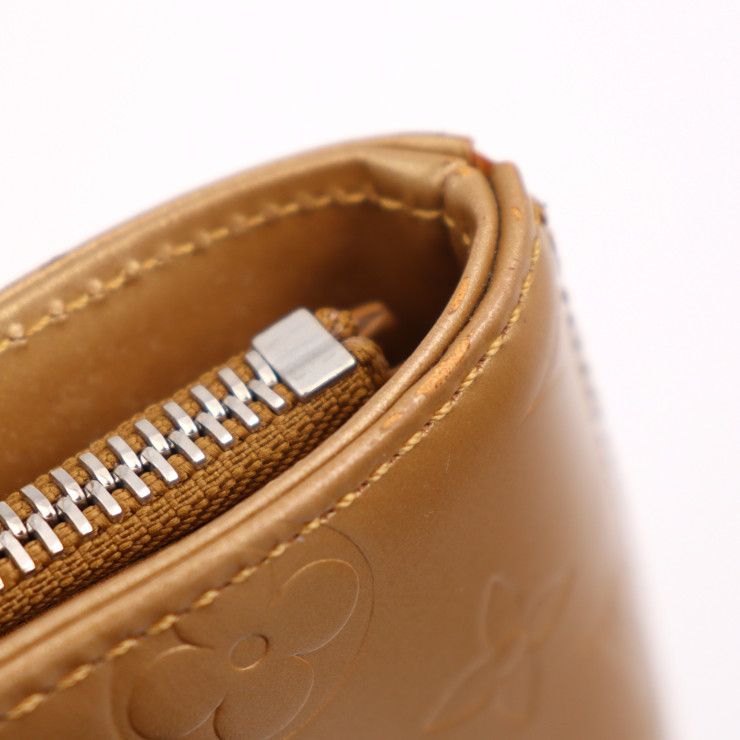 Louis Vuitton Stockton Handbag Leather Ambre Goldish Silver Hardware — view 8