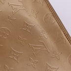 Louis Vuitton Stockton Handbag Leather Ambre Goldish Silver Hardware — view 6