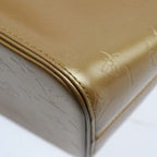 Louis Vuitton Stockton Handbag Leather Ambre Goldish Silver Hardware — view 5