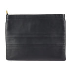 Christian Dior Clutch Bag 19 S5543 Cgsb Leather Black Gold Hardware Pouch — view 3