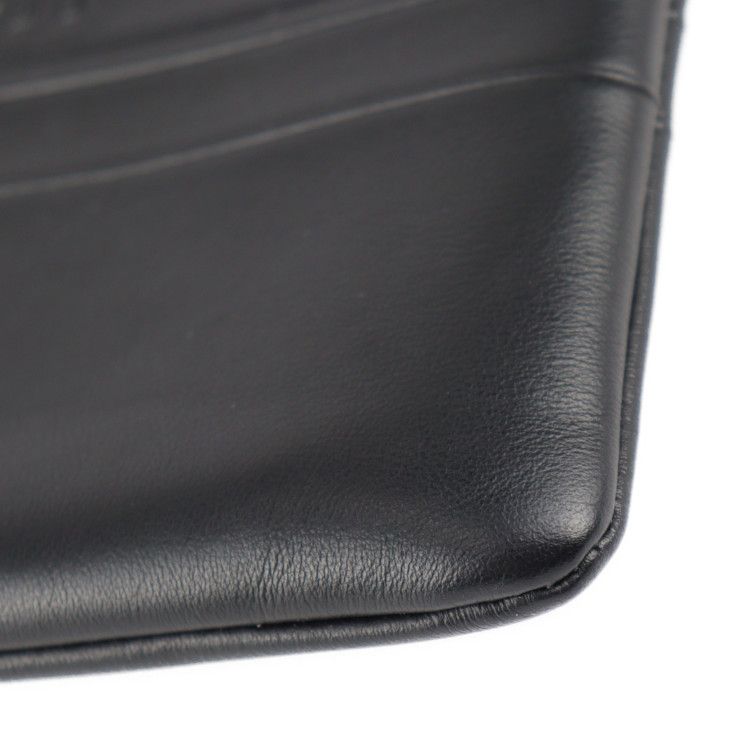Christian Dior Clutch Bag 19 S5543 Cgsb Leather Black Gold Hardware Pouch — view 5