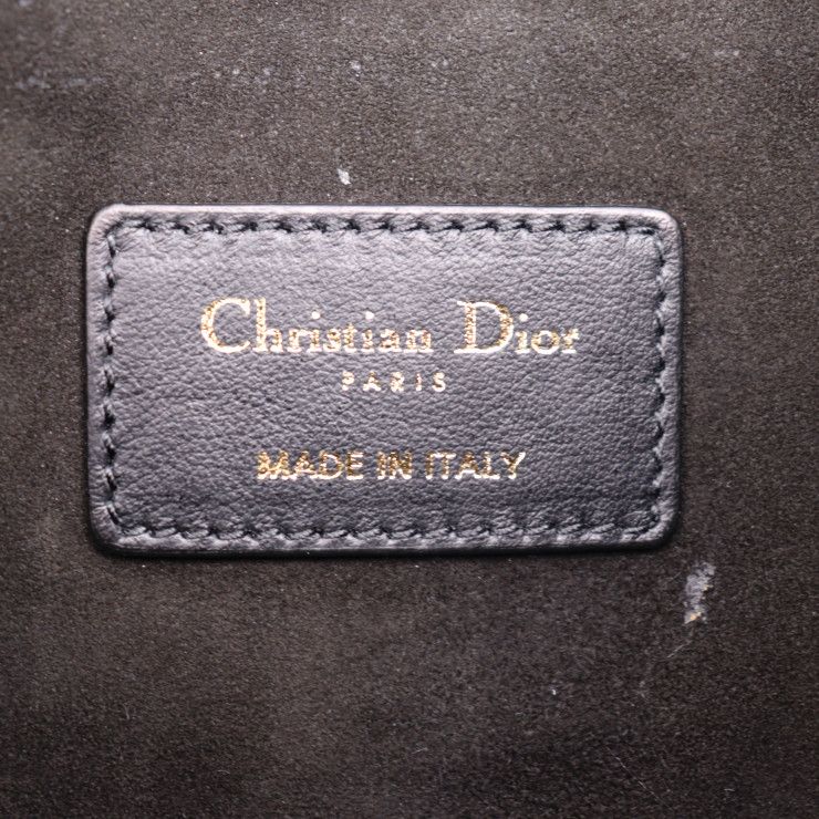 Christian Dior Clutch Bag 19 S5543 Cgsb Leather Black Gold Hardware Pouch — view 9