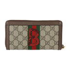 Gucci Ophidia Long Wallet Leather Beige Ebony Red Green — view 3