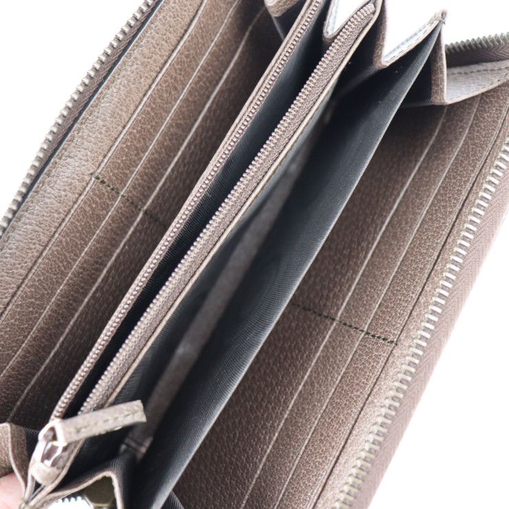 Gucci Ophidia Long Wallet Leather Beige Ebony Red Green — view 7