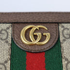 Gucci Ophidia Long Wallet Leather Beige Ebony Red Green — view 6