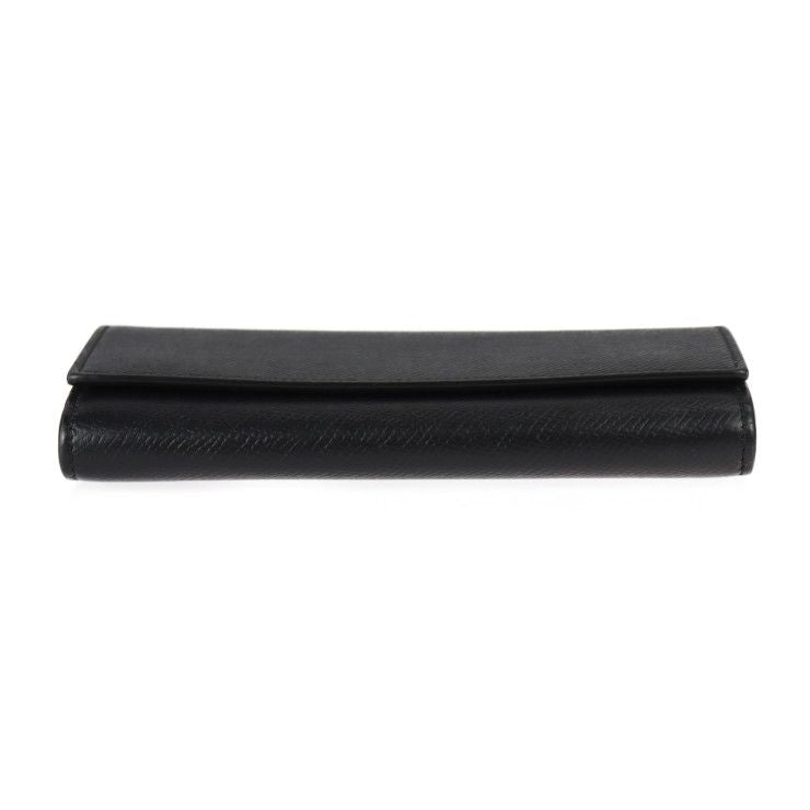 Celine Large Flap Wallet Bifold 10 B563 bel Calf Leather Black — view 4