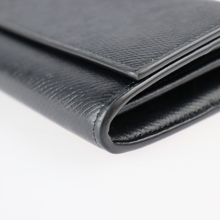 Celine Large Flap Wallet Bifold 10 B563 bel Calf Leather Black — view 5