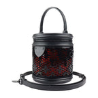 Louis Vuitton Cannes Handbag Leather Black Red Monogram Lace Vanity Bag — view 2