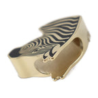 Hermes Square Ring 90 Scarf Metal Gold Black Zebra — view 4