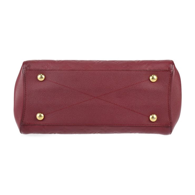 Louis Vuitton Montaigne MM Handbag Leather Aurore Purple Gold Hardware — view 4