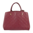 Louis Vuitton Montaigne MM Handbag Leather Aurore Purple Gold Hardware — view 3