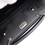 Fendi Peekaboo Fit Business Bag 7 Va406 Leather Black Silver Hardware Selleria — view 9