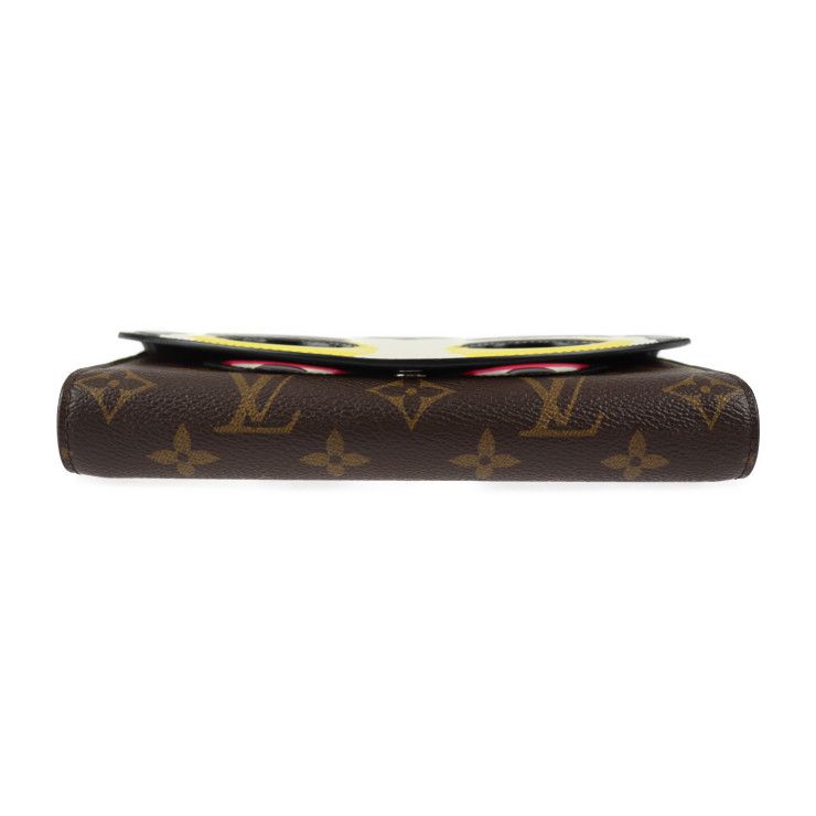 Louis Vuitton Portefeuille Chain Shoulder Bag Leather Brown Multicolo — view 4