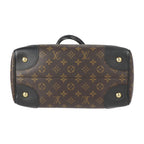 Louis Vuitton Retiro Handbag Leather Brown Black Gold Hardware — view 4