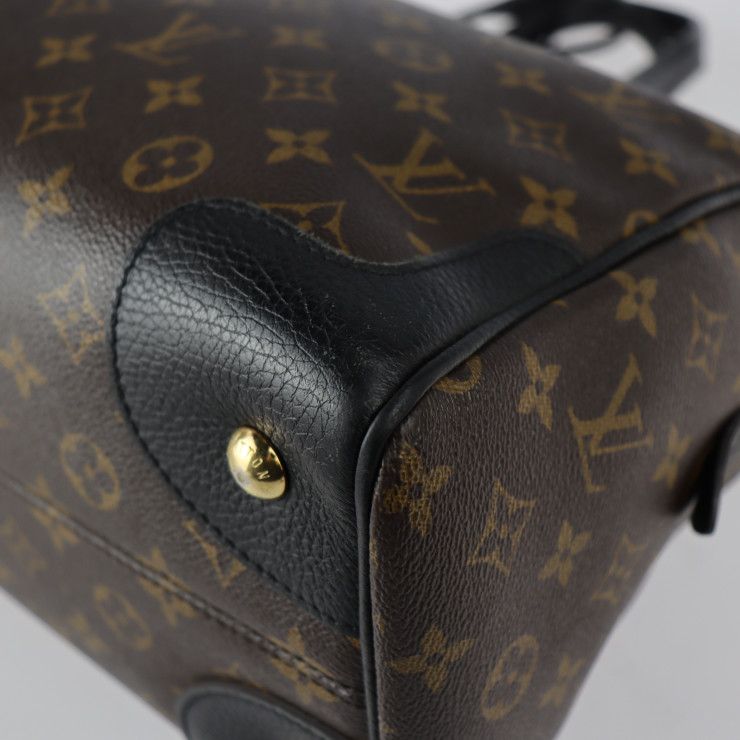 Louis Vuitton Retiro Handbag Leather Brown Black Gold Hardware — view 5
