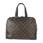 Louis Vuitton Retiro Handbag Leather Brown Black Gold Hardware — view 3