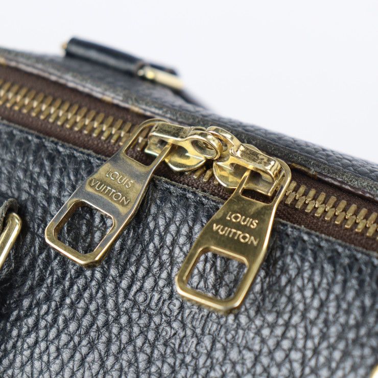 Louis Vuitton Retiro Handbag Leather Brown Black Gold Hardware — view 7