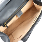 Gucci Queen Margaret Top Handle Handbag Calfleather Black Ivory — view 8