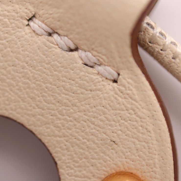 Hermes Chane D'ancre PM Necklace Swift NATA Cream Brown Pink Gold Hardware — view 4