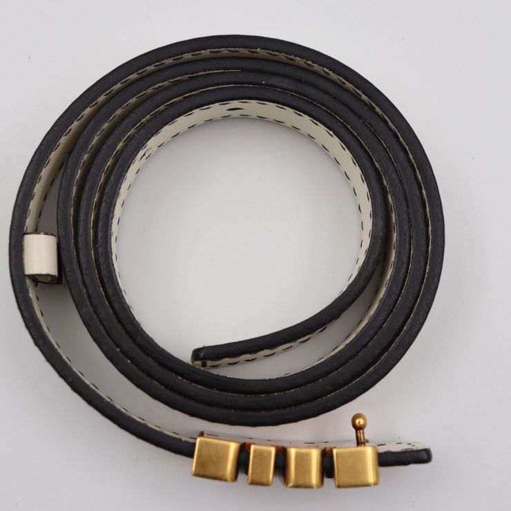 Christian Dior D-fence Defence Belt Leather Ivory-toned Gold Hardware Logo — view 8