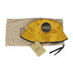 Gucci Bucket Hat GG Nylon Leather Yellow Black Off The Grid — view 8