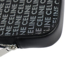 Celine Coin Case Leather Black Silver Round Zipper Multi Small Purse Logo — view 5