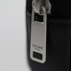 Celine Coin Case Leather Black Silver Round Zipper Multi Small Purse Logo — view 6