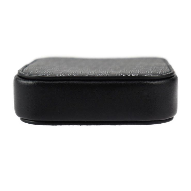 Celine Coin Case Leather Black Silver Round Zipper Multi Small Purse Logo — view 4