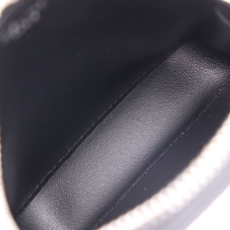 Celine Coin Case Leather Black Silver Round Zipper Multi Small Purse Logo — view 7