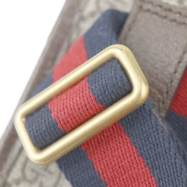 Gucci GG Small Belt Bag Waist Supreme Canvas Leather Beige Ebony — view 6