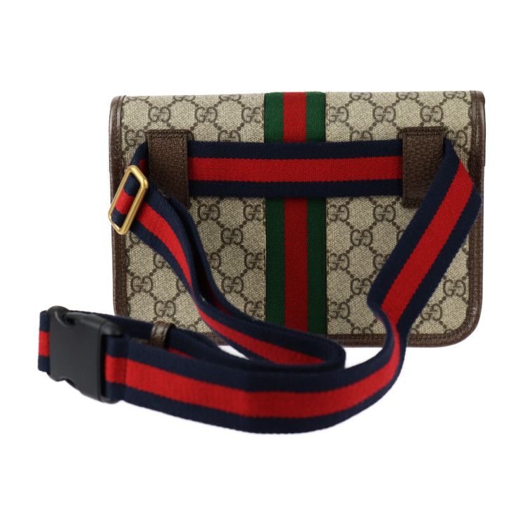 Gucci GG Small Belt Bag Waist Supreme Canvas Leather Beige Ebony — view 3