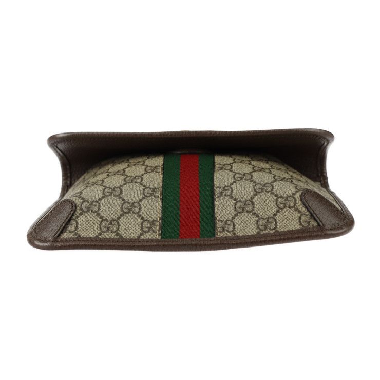 Gucci GG Small Belt Bag Waist Supreme Canvas Leather Beige Ebony — view 4